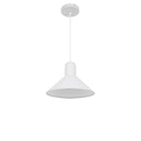 Lampada Design a Sospensione Corpo in Metallo Bianco Ø34,5x28 cm 
