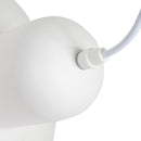 Lampada Design a Sospensione Corpo in Metallo Bianco Ø34,5x28 cm 