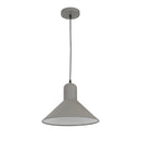 Lampada Design a Sospensione Corpo in Metallo Grigio Esterno Bianco Interno Ø34,5x28 cm 