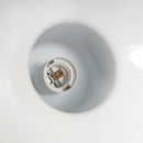 Lampada Design a Sospensione Corpo in Metallo Grigio Esterno Bianco Interno Ø34,5x28 cm 