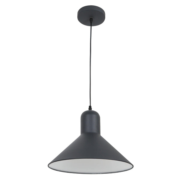 Lampe à Suspension Design Corps Métal Noir Externe Blanc Interne Ø34,5x28 cm online