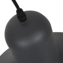 Lampada Design a Sospensione Corpo in Metallo Nero Esterno Bianco Interno Ø34,5x28 cm 