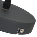 Lampada Design a Sospensione Corpo in Metallo Nero Esterno Bianco Interno Ø34,5x28 cm 