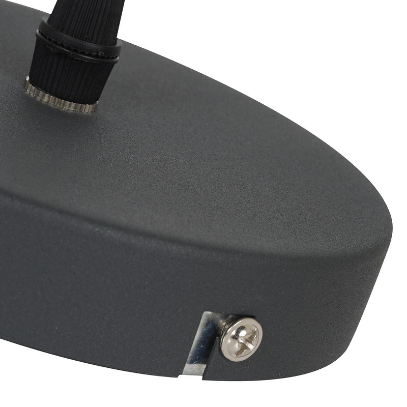 Lampada Design a Sospensione Corpo in Metallo Nero Esterno Bianco Interno Ø34,5x28 cm 