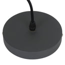 Lampada Design a Sospensione Corpo in Metallo Nero Esterno Bianco Interno Ø34,5x28 cm 