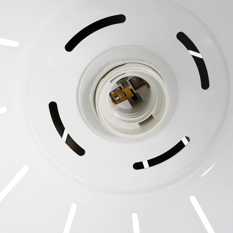 Lampada Moderna a Sospensione in Metallo Cromato Nero 30x35 cm 