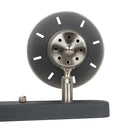 Plafoniera con 3 Faretti LED da Soffitto Orientabili in Metallo Cromato Nero Ø13x16x55 cm 