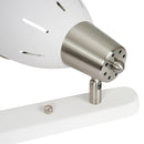 Plafoniera con 3 Faretti LED da Soffitto Orientabili in Metallo Cromato Bianco Ø13x16x55 cm 