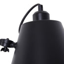 Lampada da Terra Paralume Regolabile in Metallo e Legno Nero 