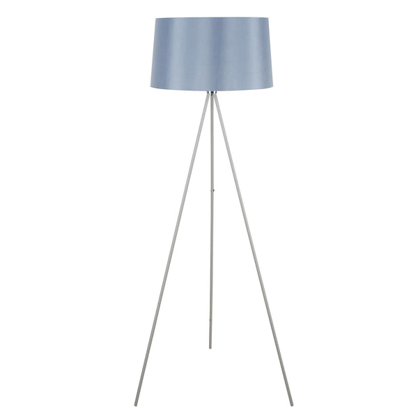 Lampadaire trépied en métal avec abat-jour en lin gris Ø48x156 cm sconto