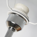 Lampada da Terra Treppiede in Metallo con Paralume in Lino Grigio Ø48x156 cm 