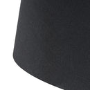 Lampada da Terra Treppiede in Metallo con Paralume in Lino Nero Ø48x156 cm 