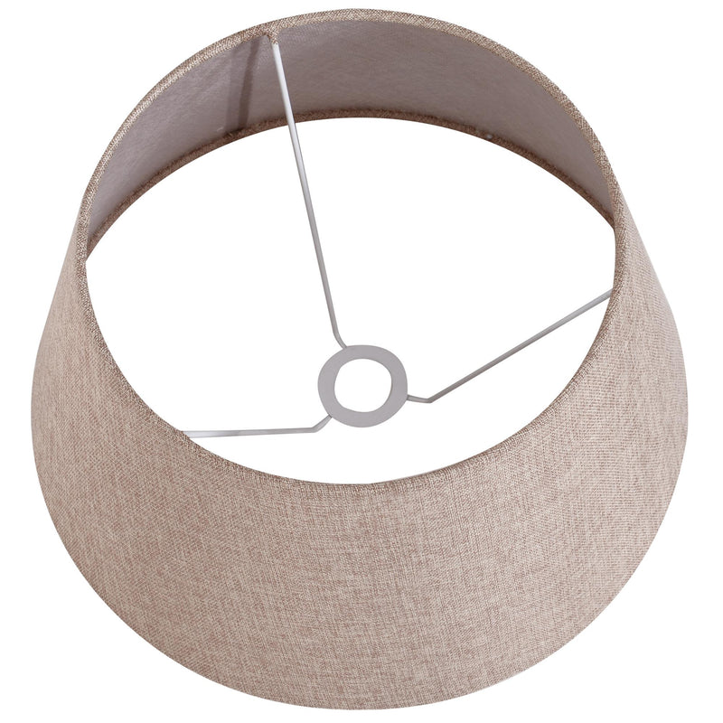 Lampada da Terra Tripode in Legno con Paralume in Lino Beige 146 cm 