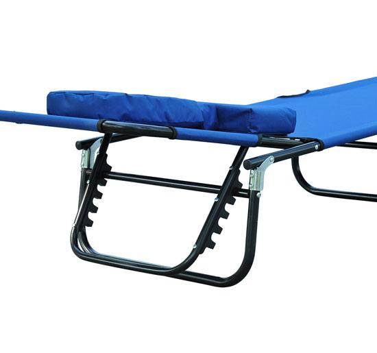 online Chaise longue inclinable ouverture visage bleue 190x56x28 cm