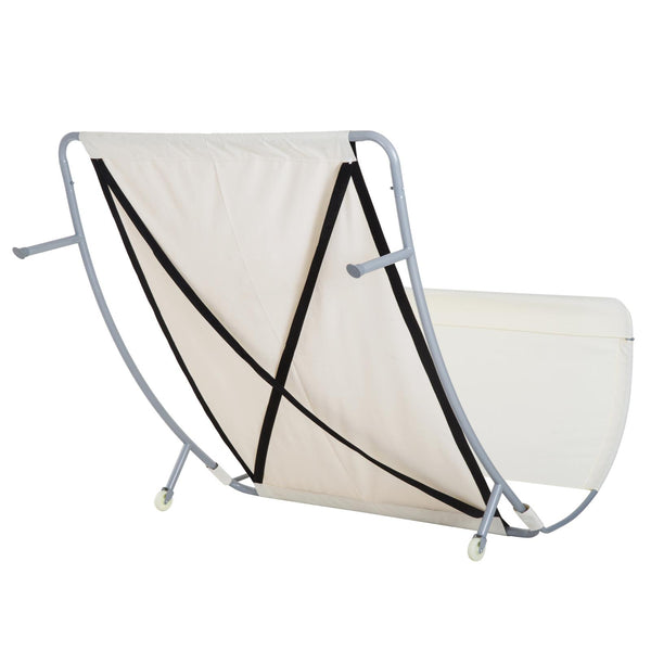 Transat de jardin double 200x170x138 cm Crème acquista