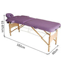 Lettino da Massaggio Fisioterapia Pieghevole con 2 Zone Viola 182x60 cm 