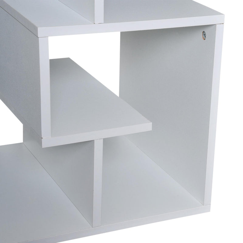 Libreria a 3 livelli in Legno Bianco 45x40x55 cm 