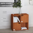 Libreria Mobiletto a 4 Scomparti in Legno 60x29x60 cm 