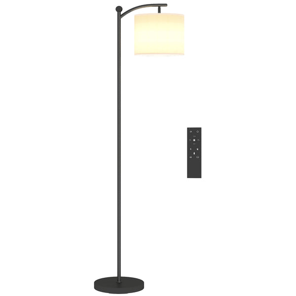 sconto Lampada da Terra LED Dimmerabile con 5 Modalità Preimpostate 54,3x30,6x159,6 cm con Telecomando e Timer 60 Minuti in Metallo Nero