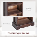 Libreria 5 Ripiani in Legno Marrone 30x17x90 cm 
