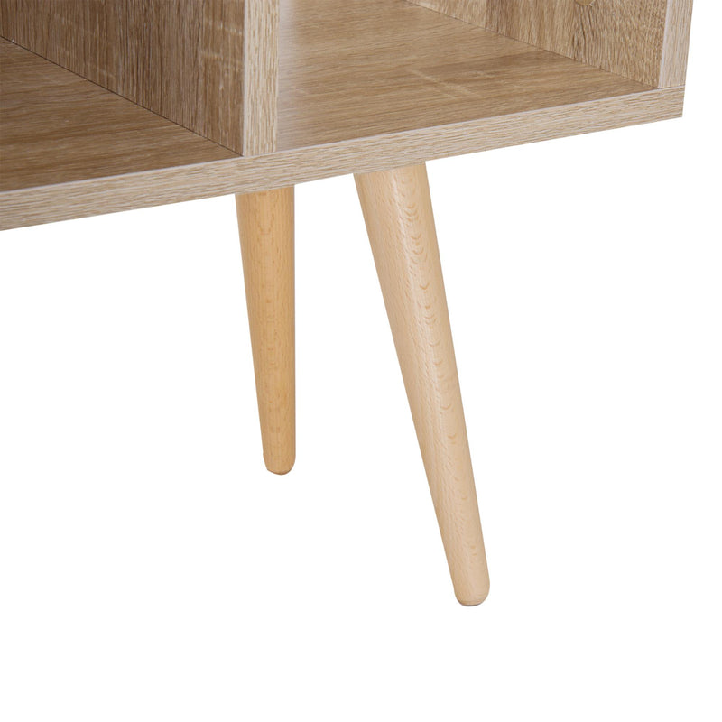 Libreria con Piedini Legno Naturale 60x30x124 cm 