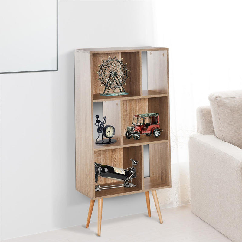 Libreria con Piedini Legno Naturale 60x30x124 cm 