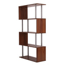 Libreria da Parete in Legno Noce 80x30x145 cm 