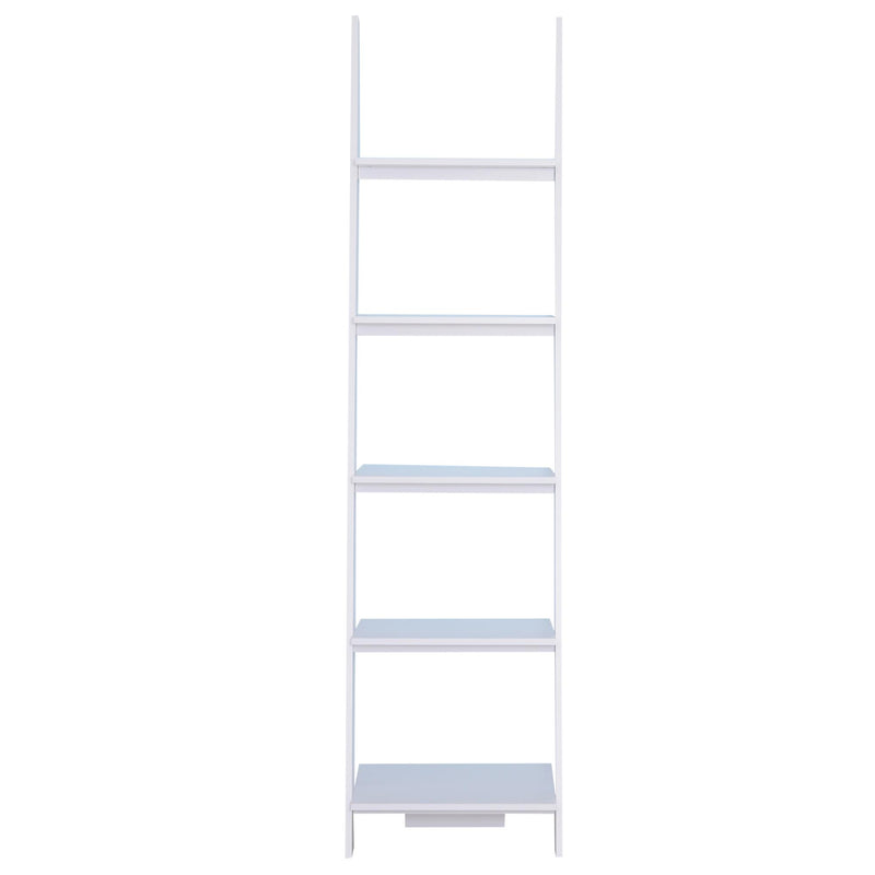 Libreria 5 Ripiani Aperti Design Moderno in Legno Bianco 50x40x195 cm 