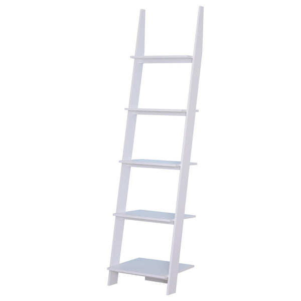 prezzo Bibliothèque 5 Étagères Ouvertes Design Moderne en Bois Blanc 50x40x195 cm