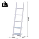 Libreria 5 Ripiani Aperti Design Moderno in Legno Bianco 50x40x195 cm 