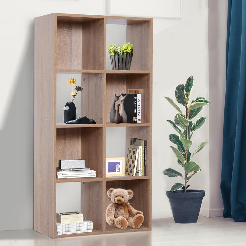 Libreria Scaffale 4 Livelli Legno Naturale 61,5x29,5x122,5 cm 