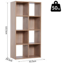 Libreria Scaffale 4 Livelli Legno Naturale 61,5x29,5x122,5 cm 