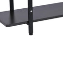 Libreria Scaffale a 4 ripiani aperti stile industriale in acciaio Nero 105x33.8x138 cm 