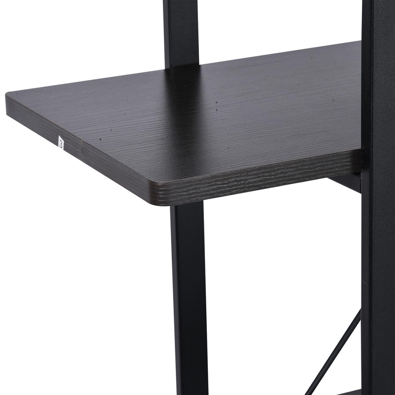 Libreria Scaffale a 4 ripiani aperti stile industriale in acciaio Nero 105x33.8x138 cm 