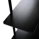 Libreria Scaffale a 4 ripiani aperti stile industriale in acciaio Nero 105x33.8x138 cm 