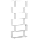 Libreria di Design Mobili Ufficio Scaffale in Legno 80x24x191 cm Bianco 