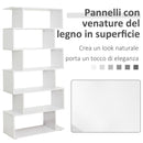Libreria di Design Mobili Ufficio Scaffale in Legno 80x24x191 cm Bianco 