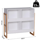 Libreria a Cubo Design Moderno Legno Bianco 86x34x82.5 cm 