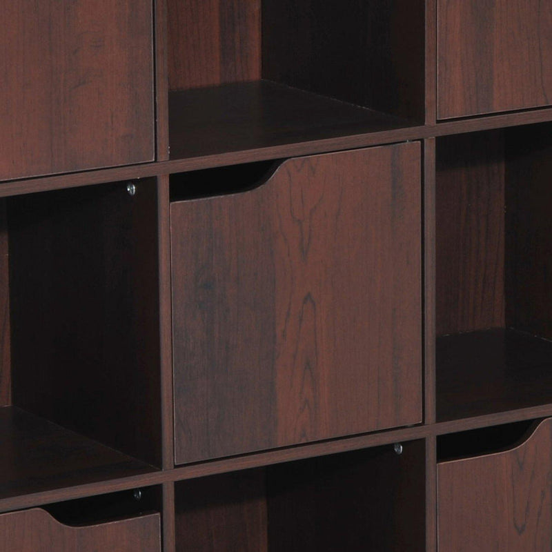 Libreria in Legno da Terra con 9 Scompartimenti Marrone 89.5x30x93 cm 