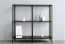 Libreria Scaffale in Metallo 3 Ripiani Nero 100x36x94,5 cm 
