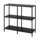 Libreria Scaffale in Metallo 3 Ripiani Nero 100x36x94,5 cm 