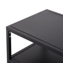 Libreria Scaffale in Metallo 3 Ripiani Nero 100x36x94,5 cm 