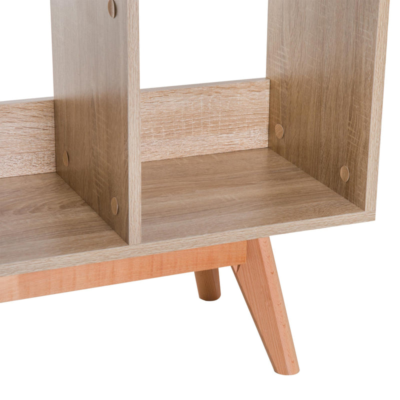 Libreria Mobile Ingresso con Piedini Legno Naturale 120.5x30x85.5 cm 