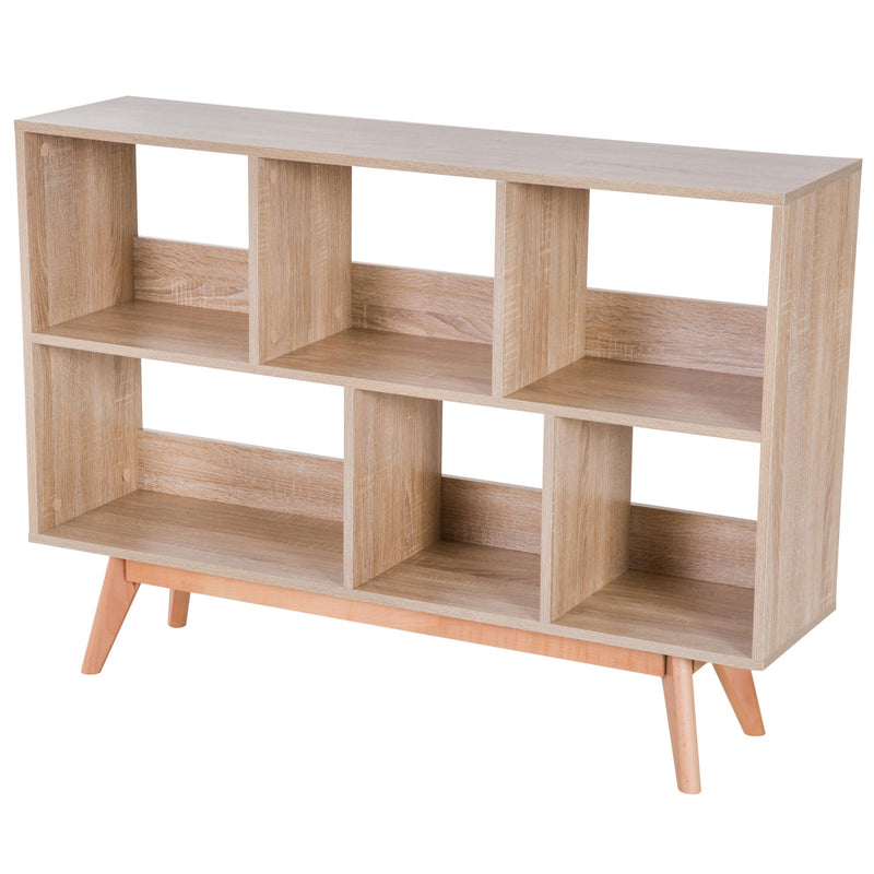 Libreria Mobile Ingresso con Piedini Legno Naturale 120.5x30x85.5 cm 