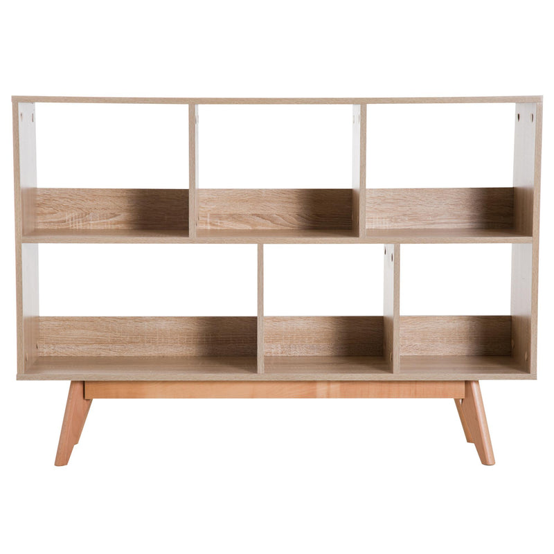 Libreria Mobile Ingresso con Piedini Legno Naturale 120.5x30x85.5 cm 