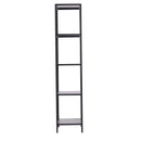 Libreria Scaffale 5 Ripiani in Metallo Nero 51x36x175 cm 