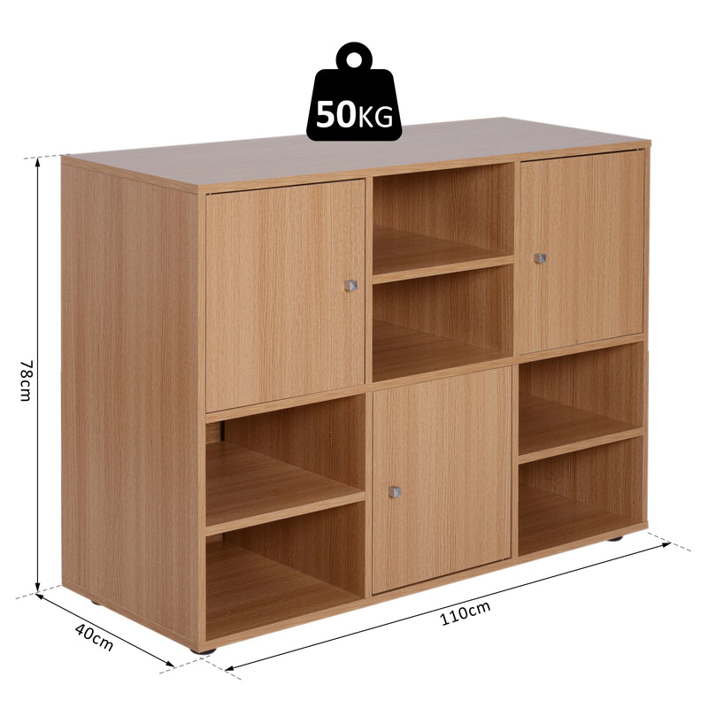 Libreria 6 Vani in Legno 110x40x78 cm 