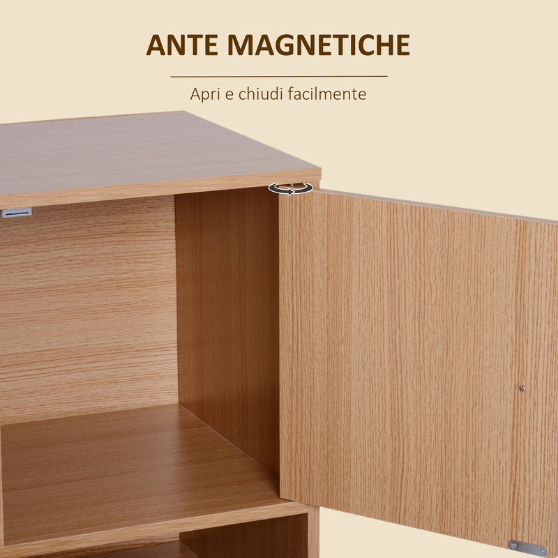 Libreria 6 Vani in Legno 110x40x78 cm 