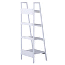 Libreria a Scala in Legno Componibile Bianco 52x45x148 cm 