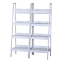 Libreria a Scala in Legno Componibile Bianco 52x45x148 cm 
